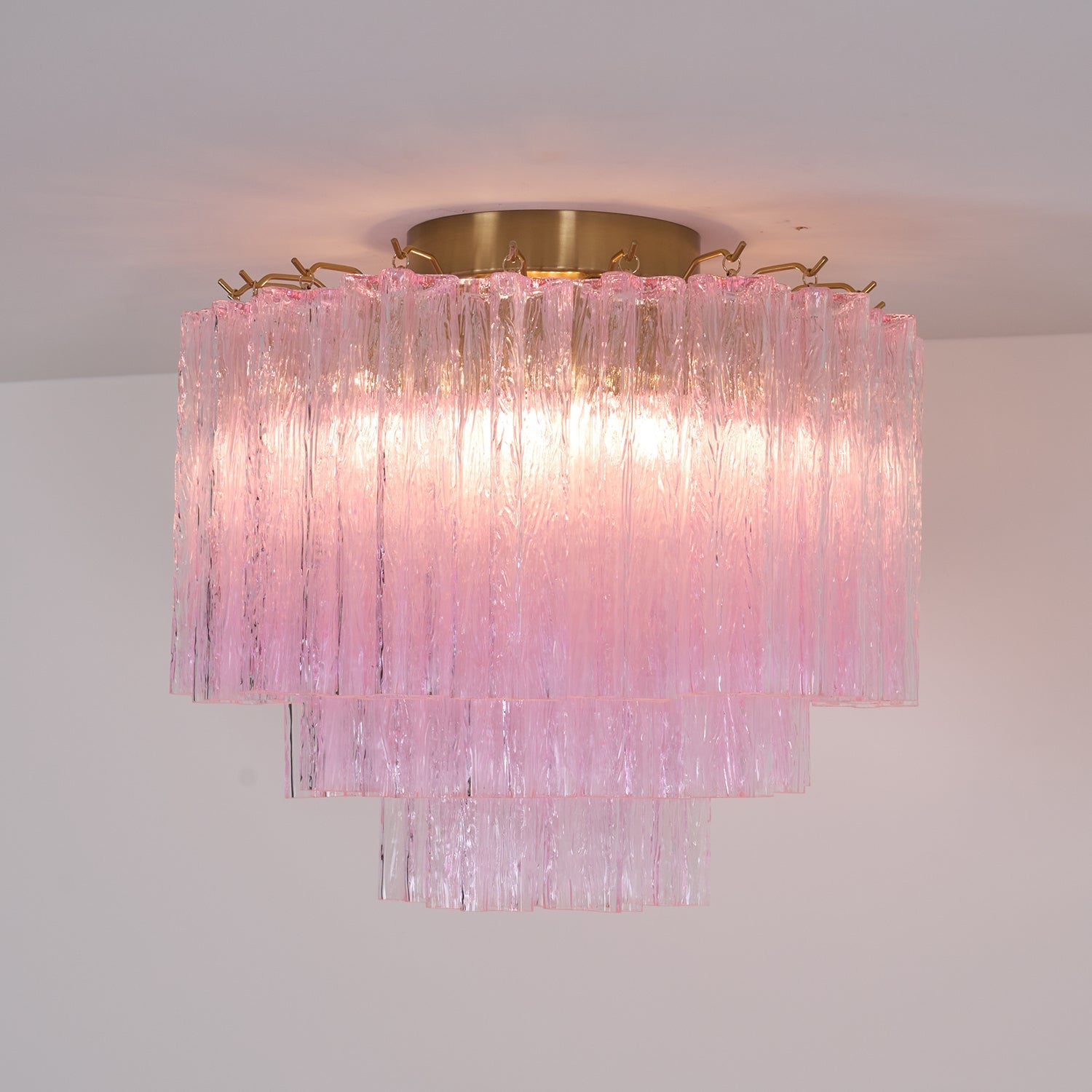 Tubes Pink Glass Ceiling Light Glass lighting by Bling Lighting Studio