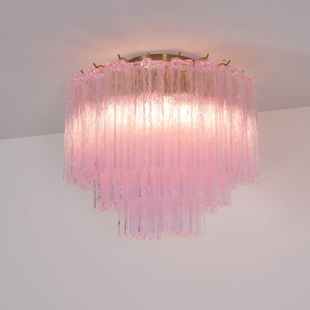 Tubes Pink Glass Ceiling Light Glass lighting by Bling Lighting Studio