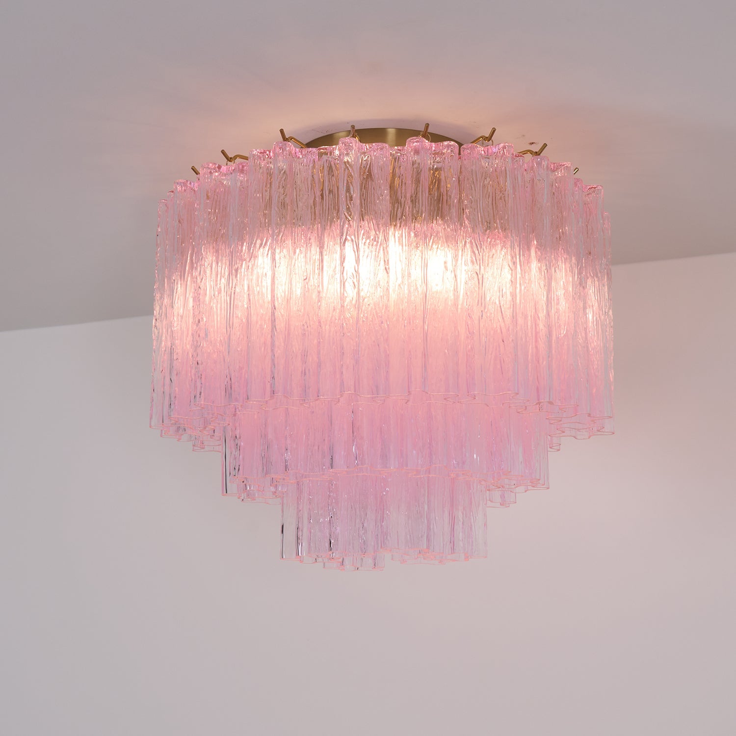 Tubes Pink Glass Ceiling Light Glass lighting by Bling Lighting Studio