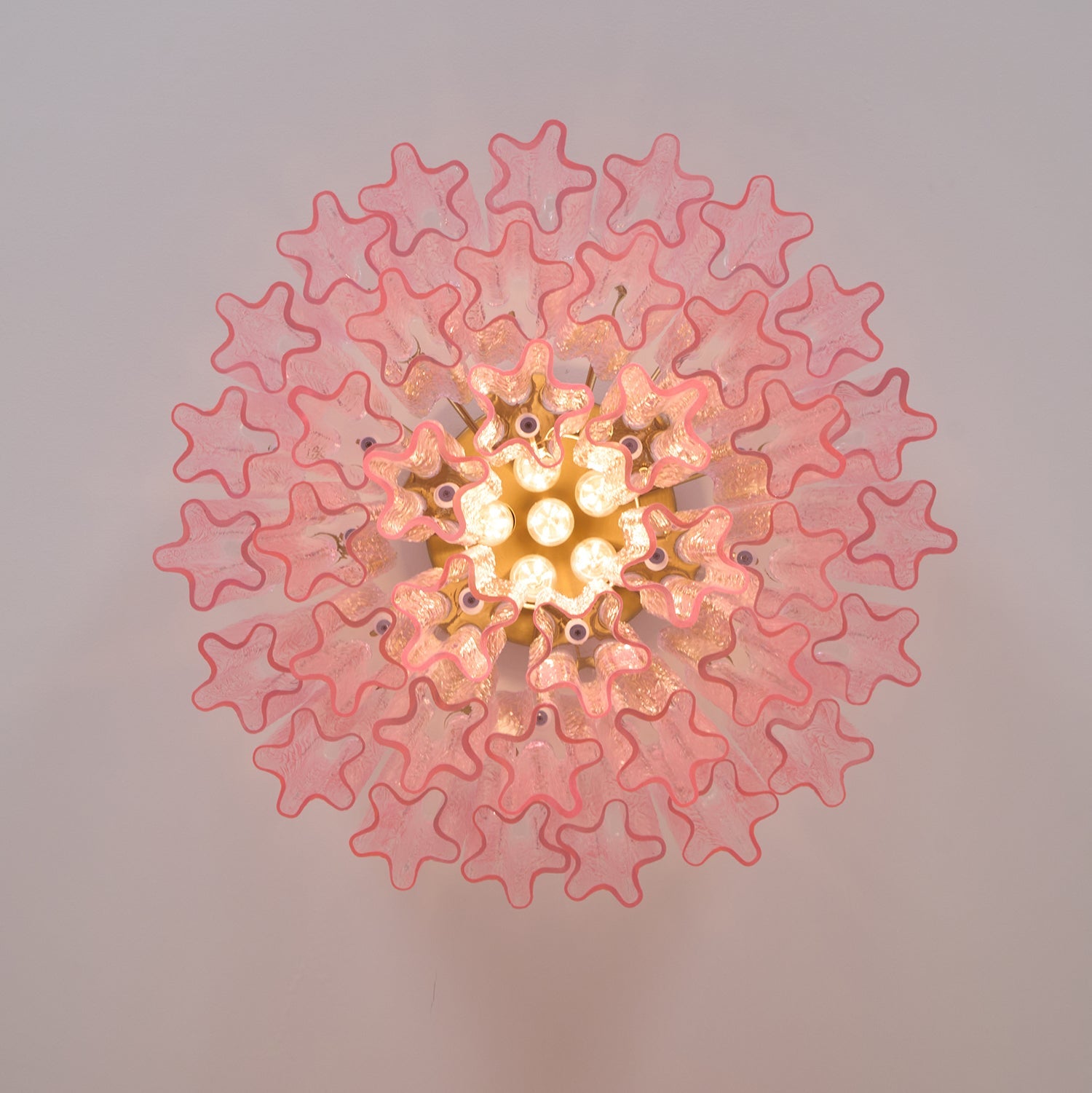 Tubes Pink Glass Ceiling Light Glass lighting by Bling Lighting Studio