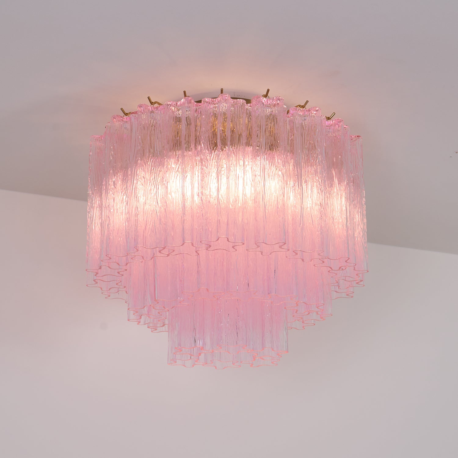 Tubes Pink Glass Ceiling Light Glass lighting by Bling Lighting Studio