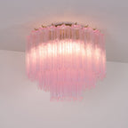 Tubes Pink Glass Ceiling Light Glass lighting by Bling Lighting Studio