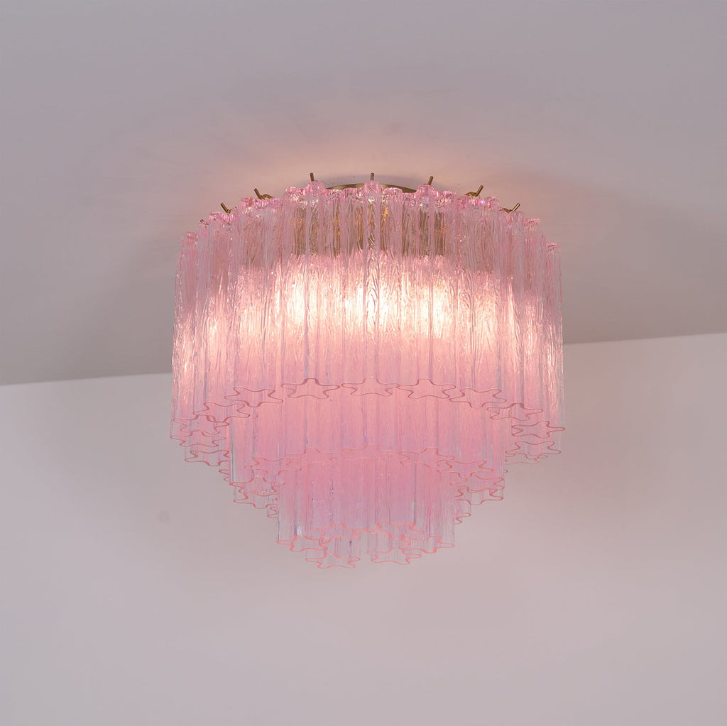 Tubes Pink Glass Ceiling Light Glass lighting by Bling Lighting Studio