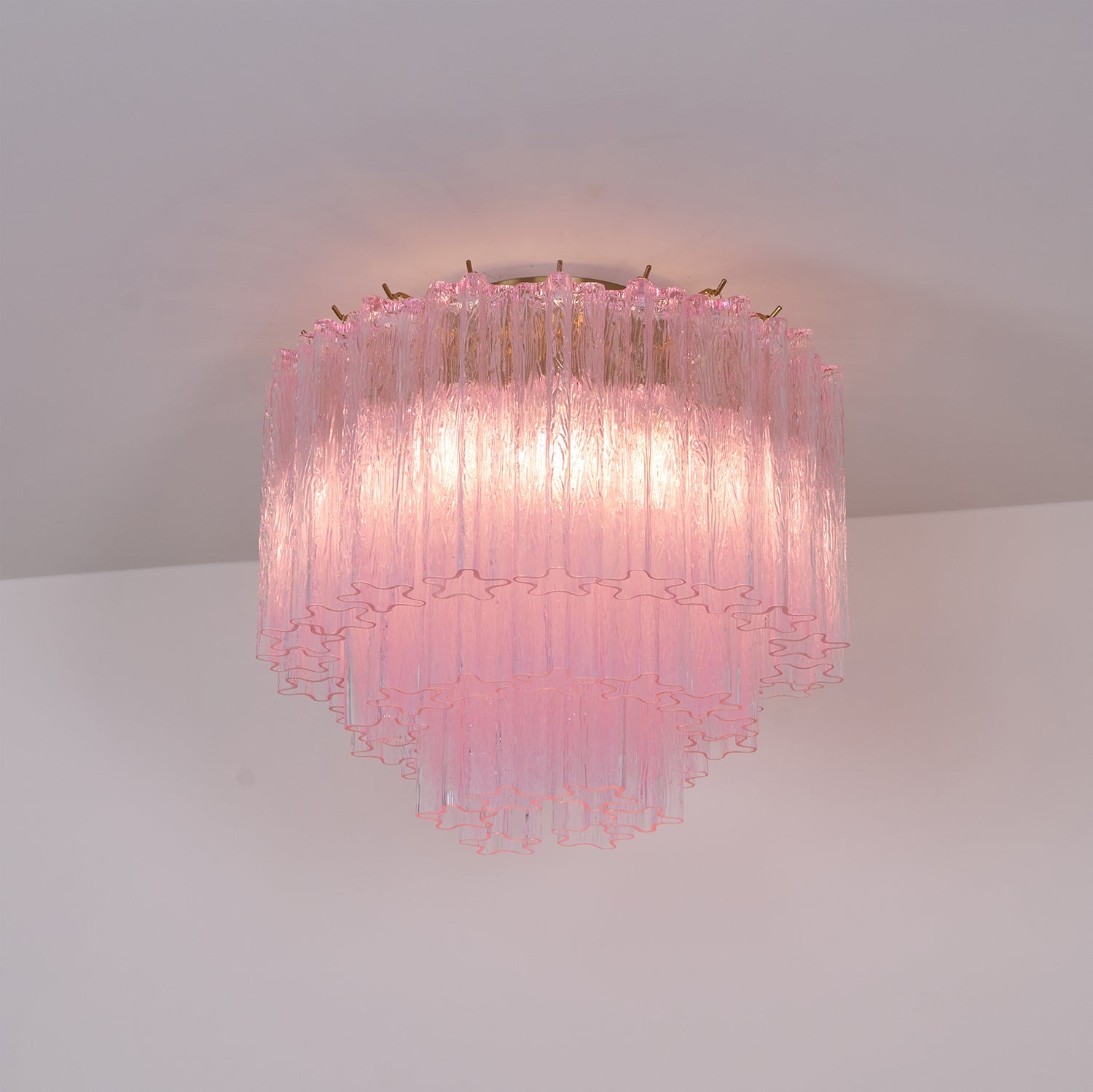 Tubes Pink Glass Ceiling Light Glass lighting by Bling Lighting Studio