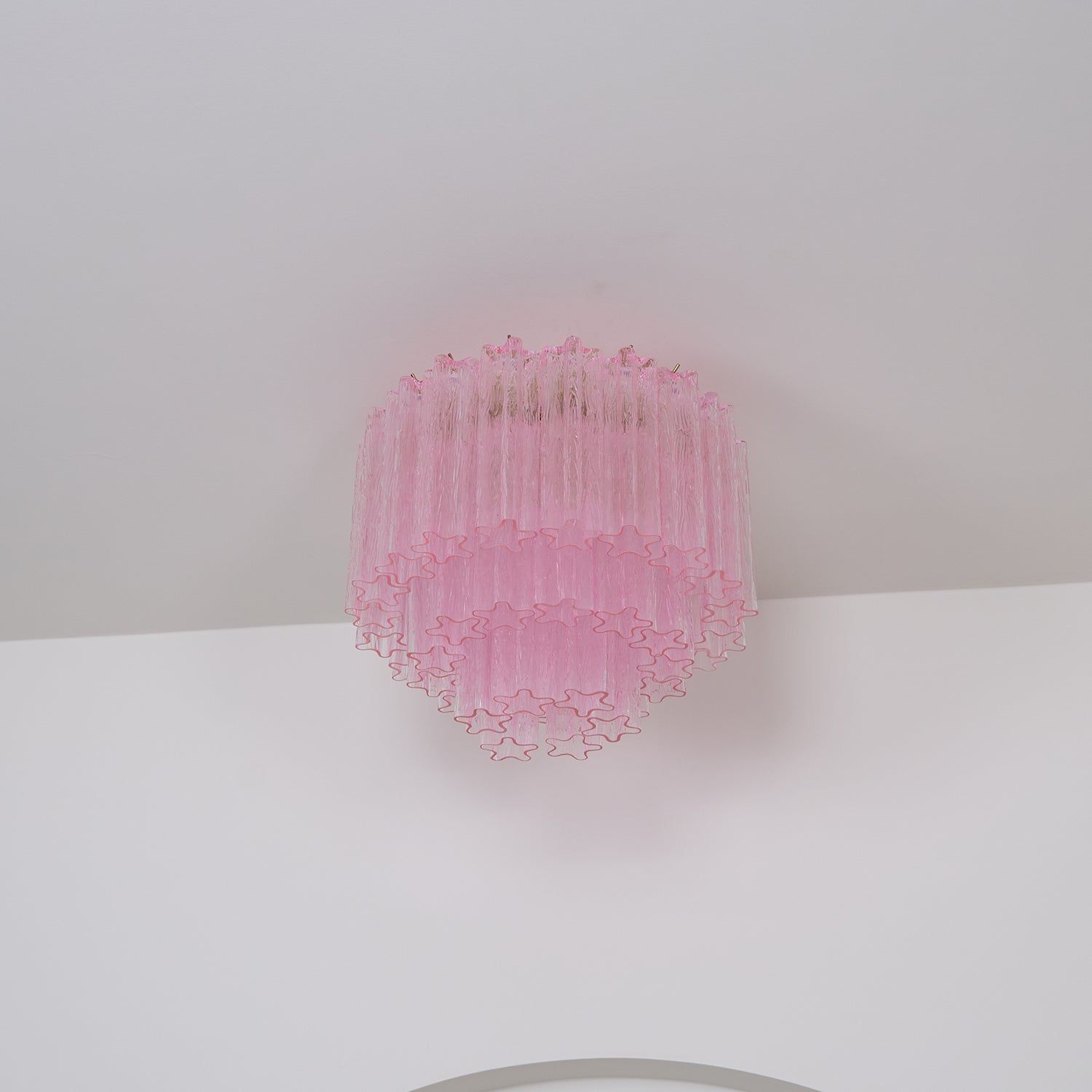 Tubes Pink Glass Ceiling Light Glass lighting by Bling Lighting Studio