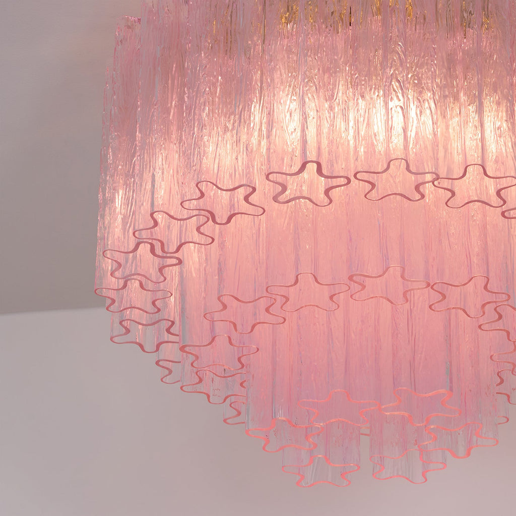 Tubes Pink Glass Ceiling Light Glass lighting by Bling Lighting Studio
