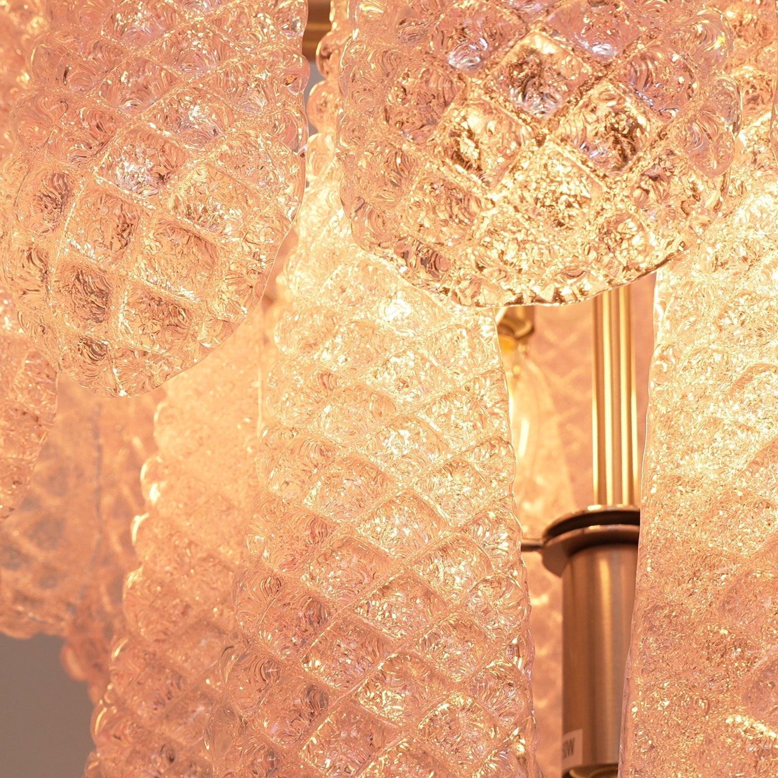 Modern Murano Pink Glass Dewdrop Chandelier product image