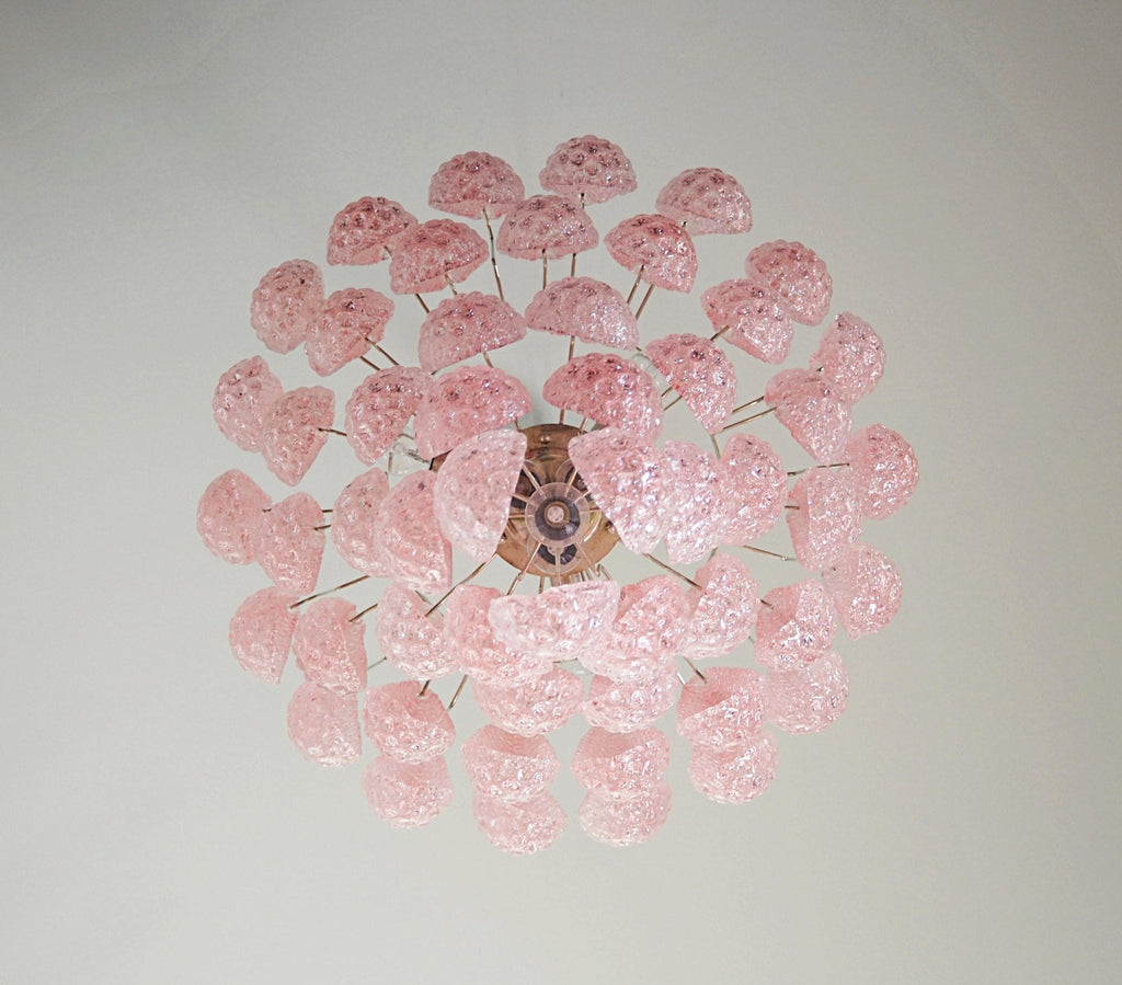 Modern Murano Pink Glass Dewdrop Chandelier product image