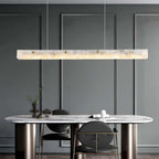 Natural Alabaster Kitchen Island Chandelier 60" by Bling Lighting Studio
