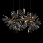 Octavia Black Branching Glass Flower Chandelier - A Captivating Blend of Beauty and Illumination : Enchanting Elegance