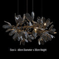 Octavia Black Branching Glass Flower Chandelier - A Captivating Blend of Beauty and Illumination : Enchanting Elegance