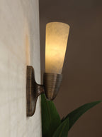 Opal Alabaster Twist Wall Sconce by Bling Lighting Studio