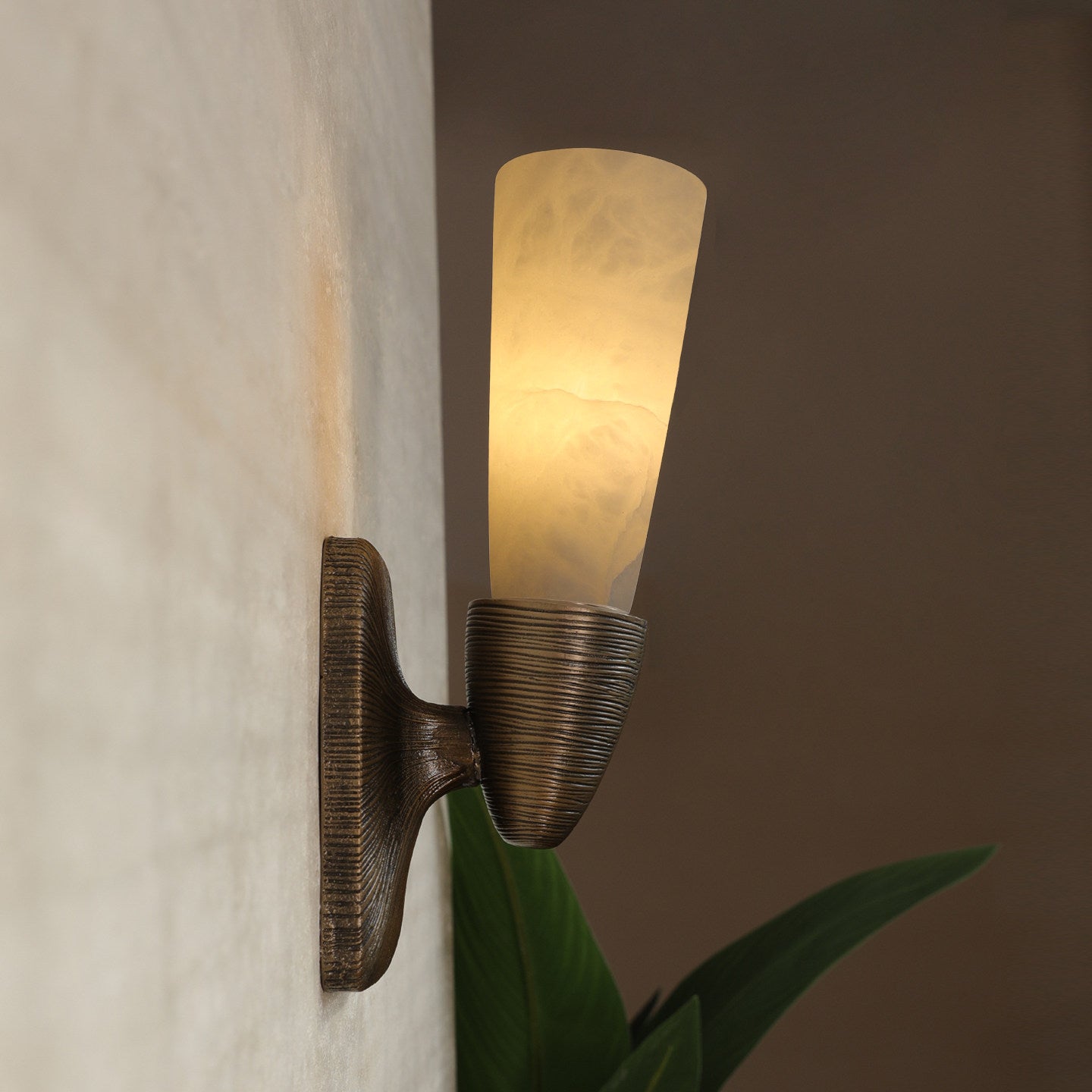 Opal Alabaster Twist Wall Sconce by Bling Lighting Studio