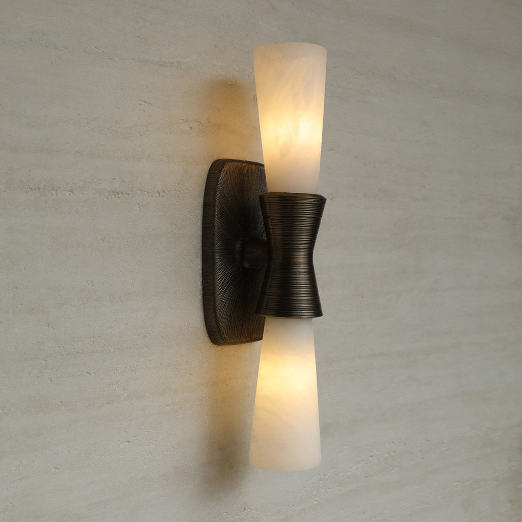 Opal Alabaster Twist Wall Sconce by Bling Lighting Studio