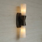 Opal Alabaster Twist Wall Sconce by Bling Lighting Studio