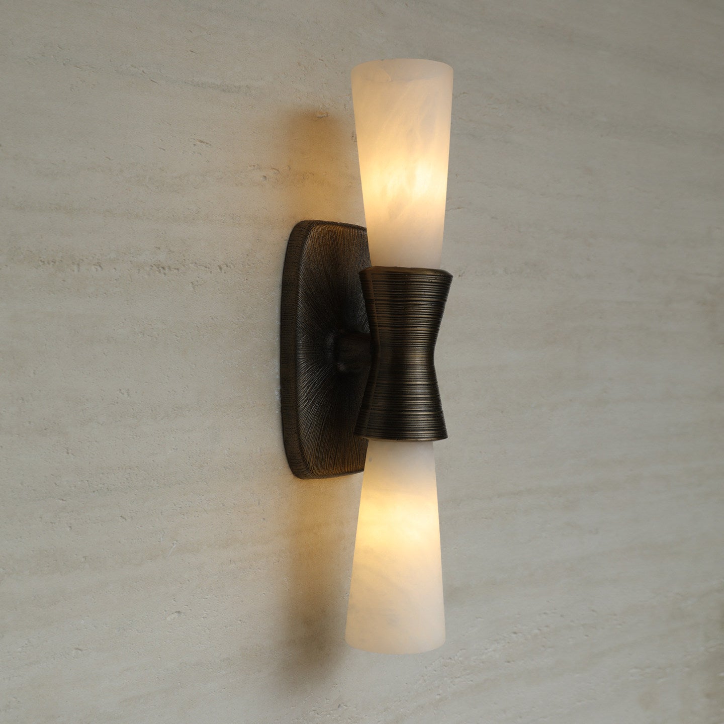 Opal Alabaster Twist Wall Sconce by Bling Lighting Studio