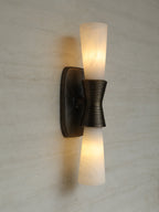 Opal Alabaster Twist Wall Sconce by Bling Lighting Studio