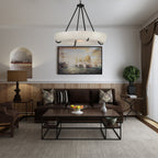 Orion Alabaster Chandelier by Bling Lighting Studio