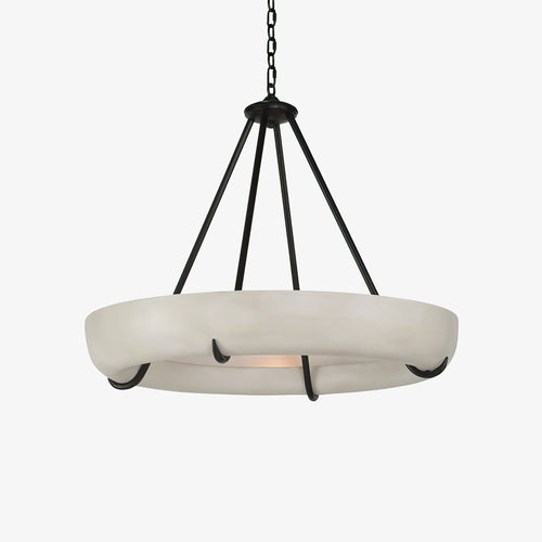 Modern Orion Alabaster Chandelier by Bling Lighting Studio