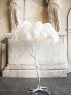 Ostrich Feather Brass Floor Lamp by Bling Lighting Studio