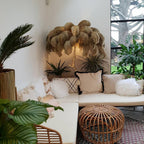 Ostrich Feather Brass Floor Lamp by Bling Lighting Studio