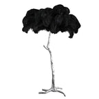 Ostrich Feather Brass Floor Lamp by Bling Lighting Studio