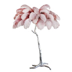 Ostrich Feather Brass Floor Lamp by Bling Lighting Studio