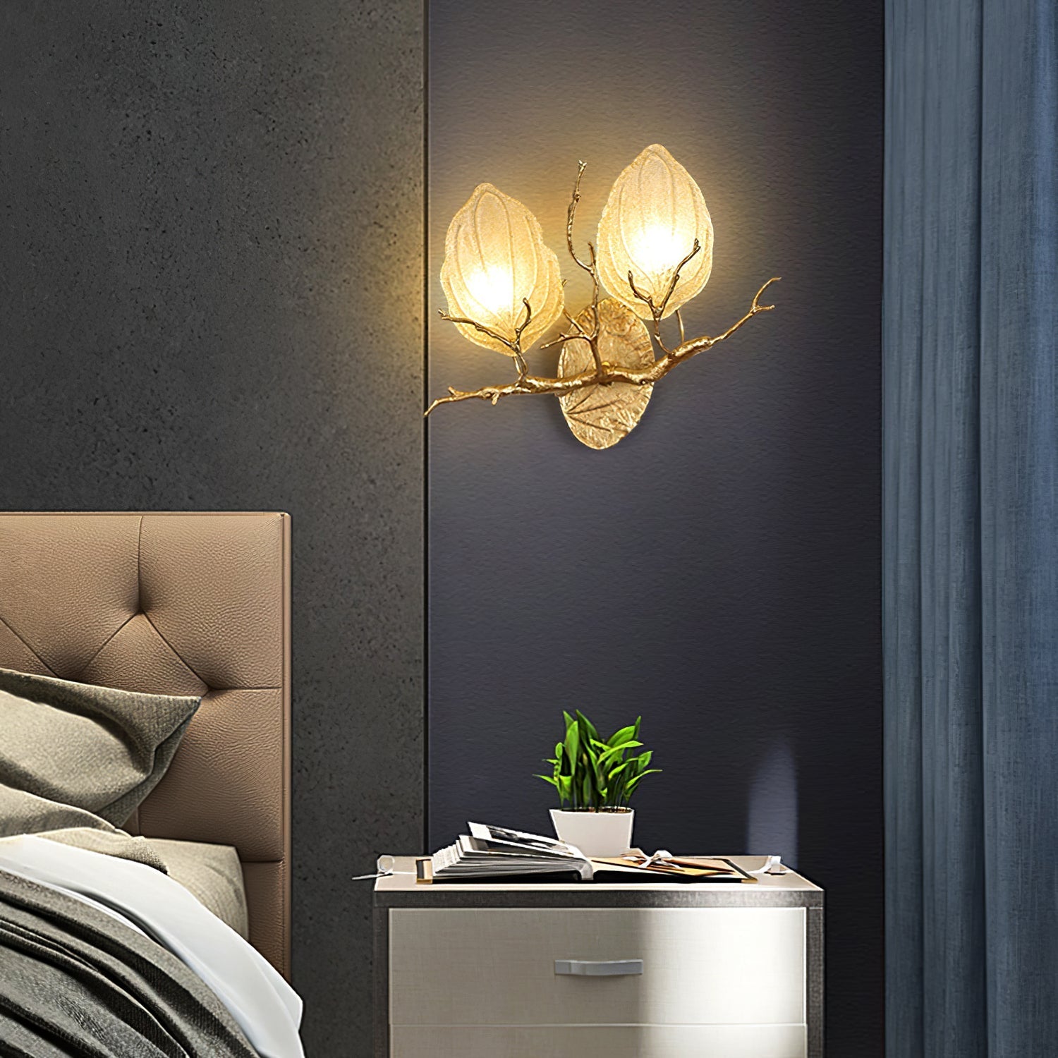 Outono Ficus Branch Wall Lamp by Bling Lighting Studio