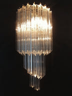 Murano Wall Lamp | 16 Clear Prism Glass | Set of 2