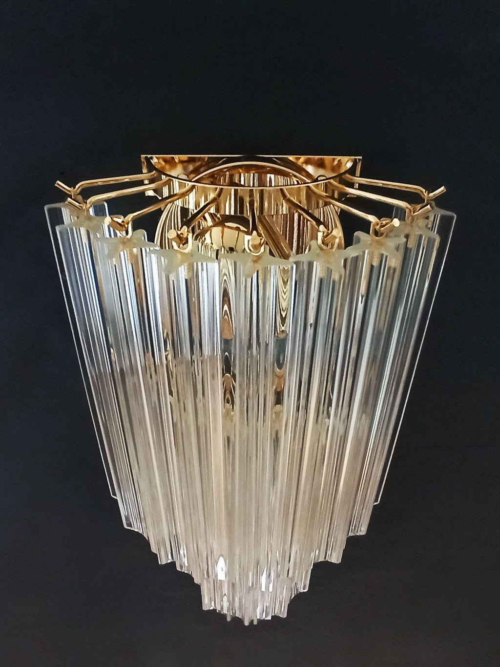 Murano Wall Lamp | 16 Clear Prism Glass | Set of 2