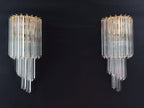 Murano Wall Lamp | 16 Clear Prism Glass | Set of 2
