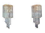 Murano Wall Lamp | 16 Clear Prism Glass | Set of 2