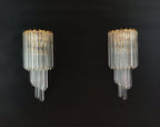 Murano Wall Lamp | 16 Clear Prism Glass | Set of 2