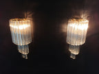 Murano Wall Lamp | 16 Clear Prism Glass | Set of 2