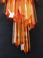 Murano Wall Lamp | 32 Clear Caramel Prism Glass | Set of 2