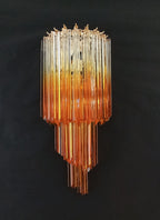 Murano Wall Lamp | 32 Clear Caramel Prism Glass | Set of 2