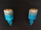 Murano Wall Lamp | 32 Clear Blue Prism Glass | Set of 2
