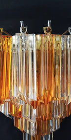 Murano Wall Lamp | 63 Clear Yellow Prism Glass | Set of 2