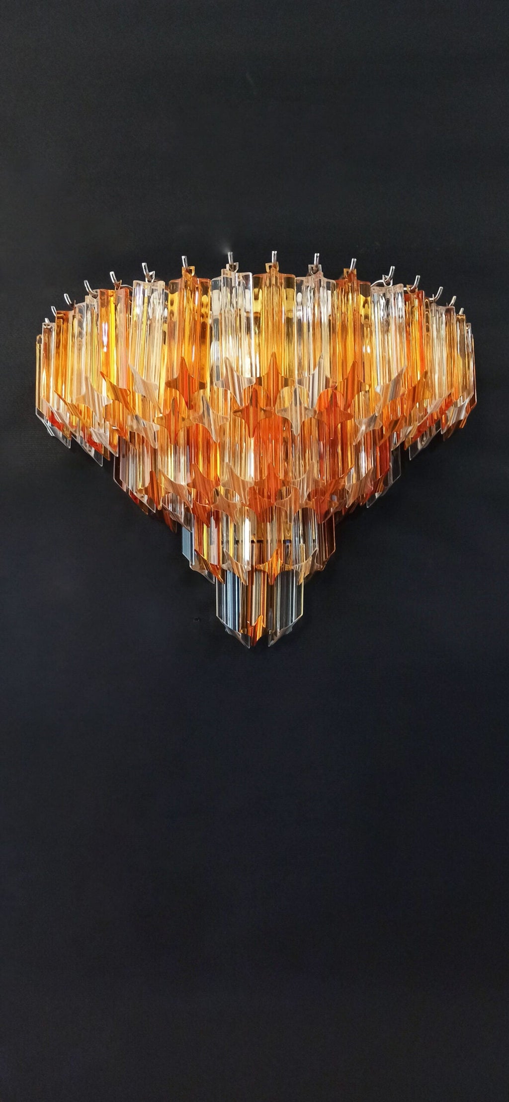 Murano Wall Lamp | 63 Clear Yellow Prism Glass | Set of 2