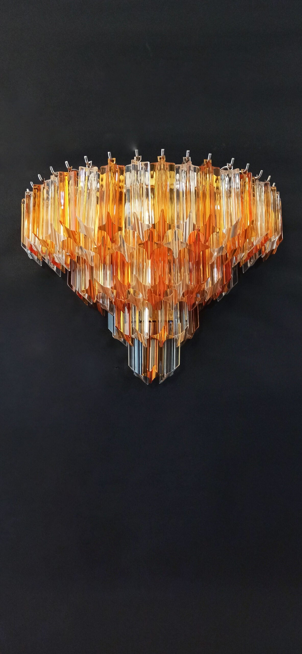 Murano Wall Lamp | 63 Clear Yellow Prism Glass | Set of 2