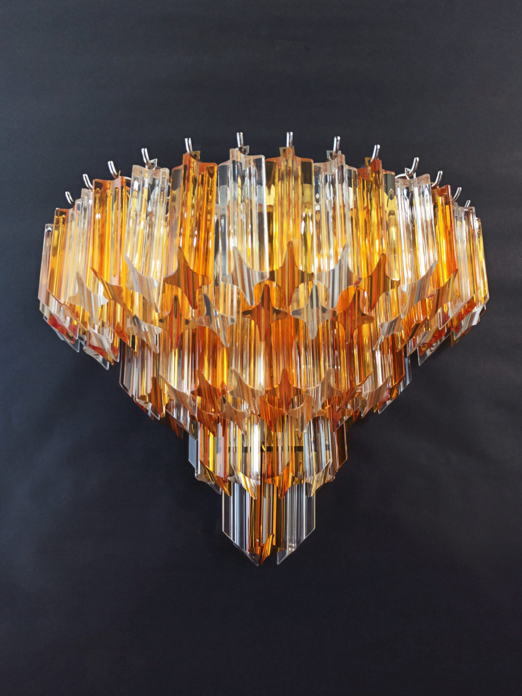 Murano Wall Lamp | 63 Clear Yellow Prism Glass | Set of 2