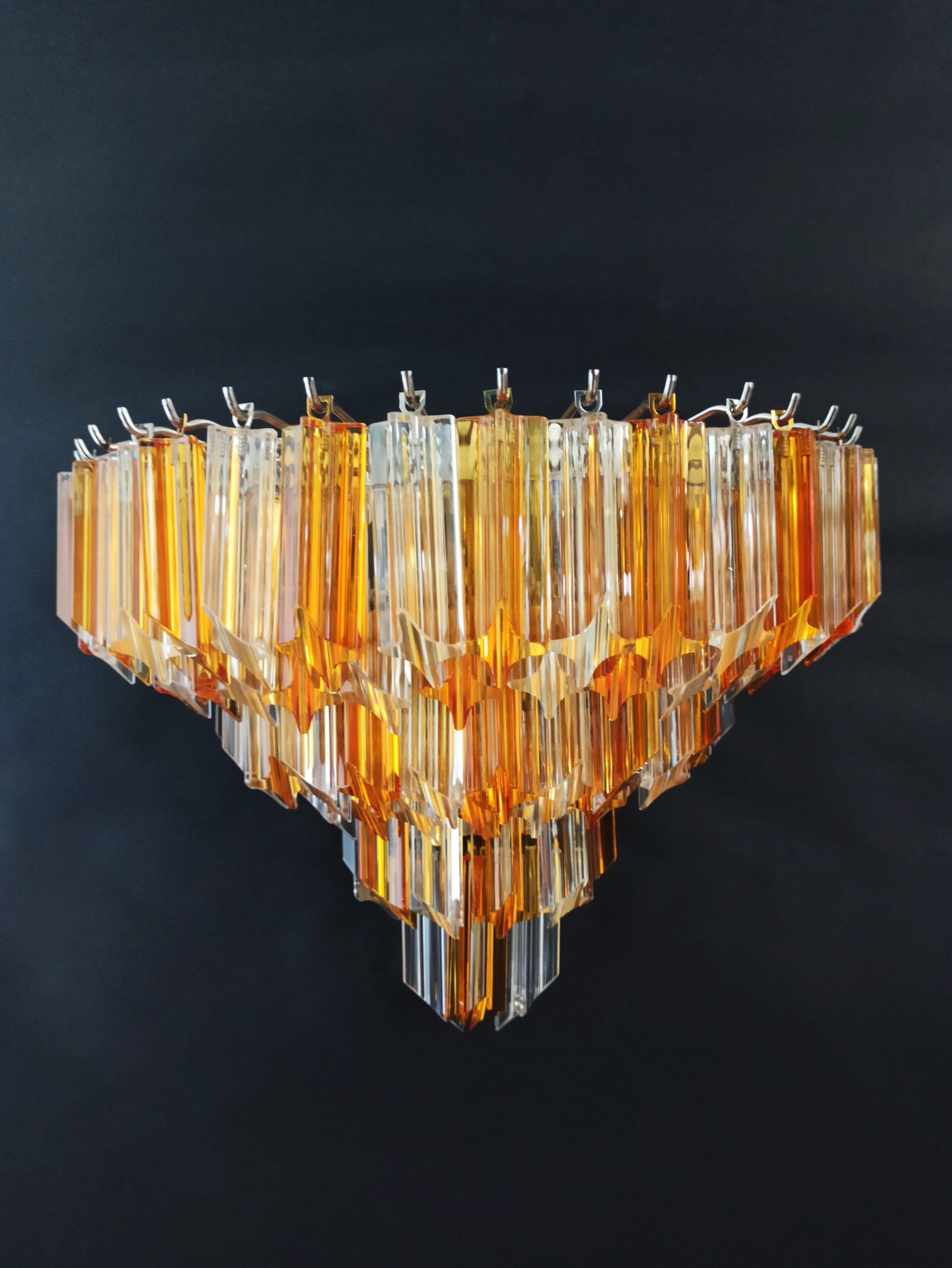 Murano Wall Lamp | 63 Clear Yellow Prism Glass | Set of 2