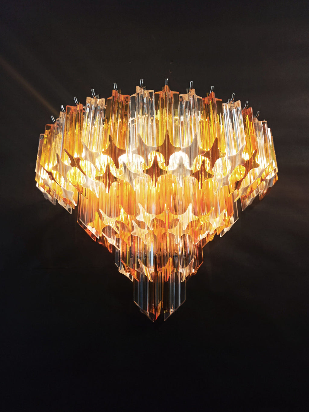 Murano Wall Lamp | 63 Clear Yellow Prism Glass | Set of 2