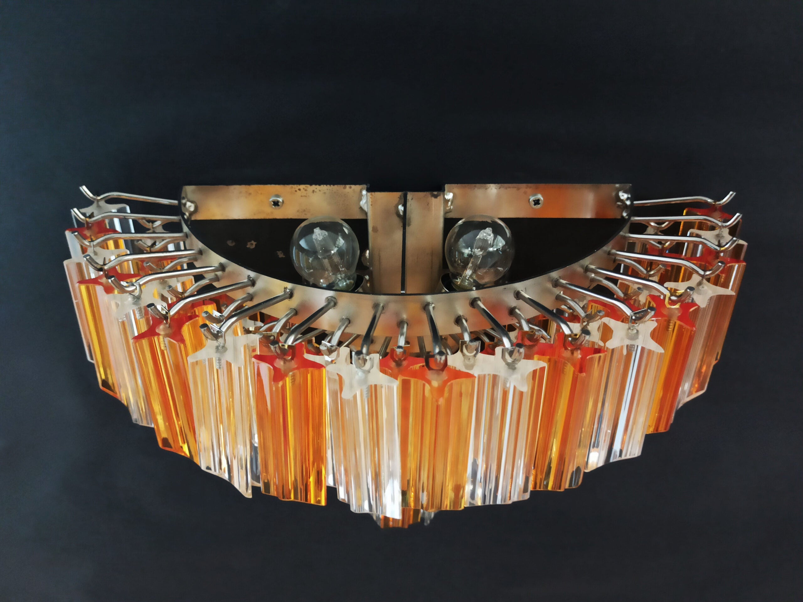 Murano Wall Lamp | 63 Clear Yellow Prism Glass | Set of 2