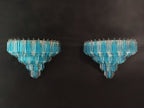 Murano Wall Lamp | 63 Clear Blue Prism Glass | Set of 2