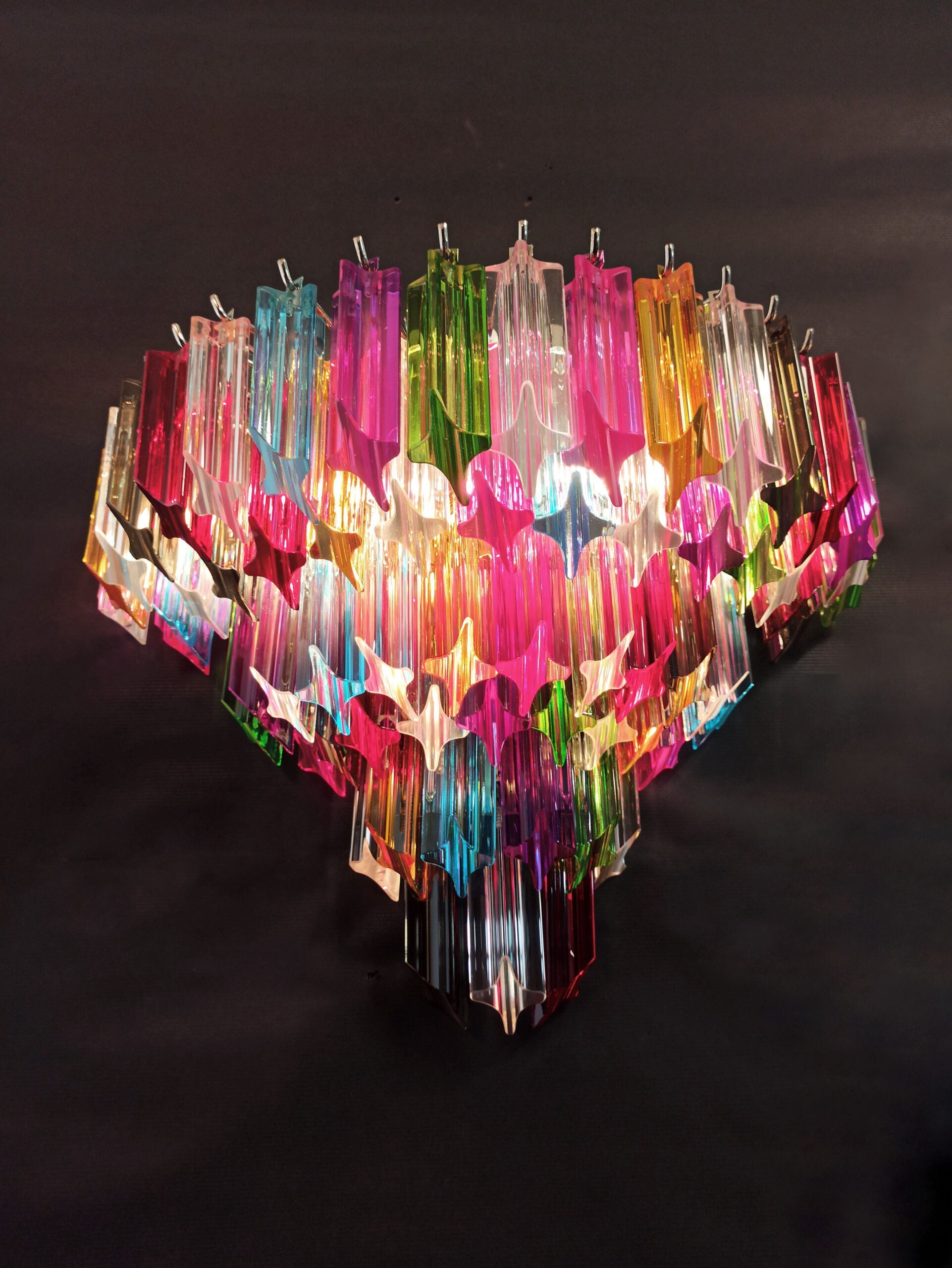 Murano Wall Lamp | 63 Multicolour Prism Glass | Set of 2