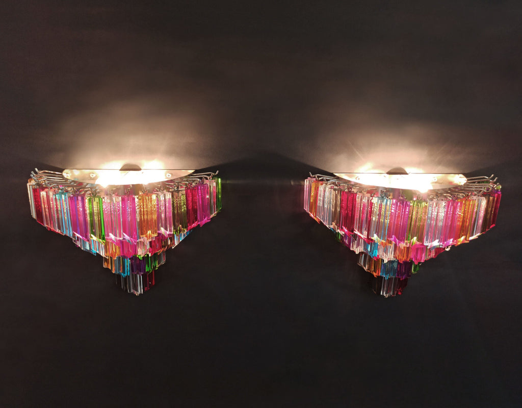 Murano Wall Lamp | 63 Multicolour Prism Glass | Set of 2
