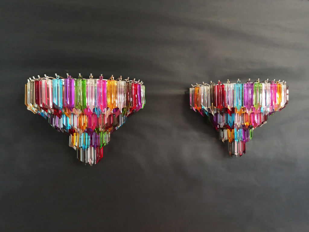 Murano Wall Lamp | 63 Multicolour Prism Glass | Set of 2