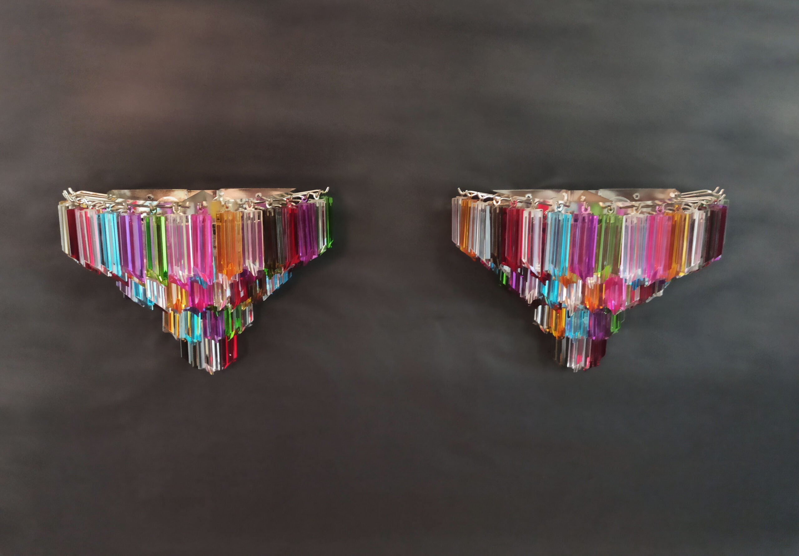 Murano Wall Lamp | 63 Multicolour Prism Glass | Set of 2