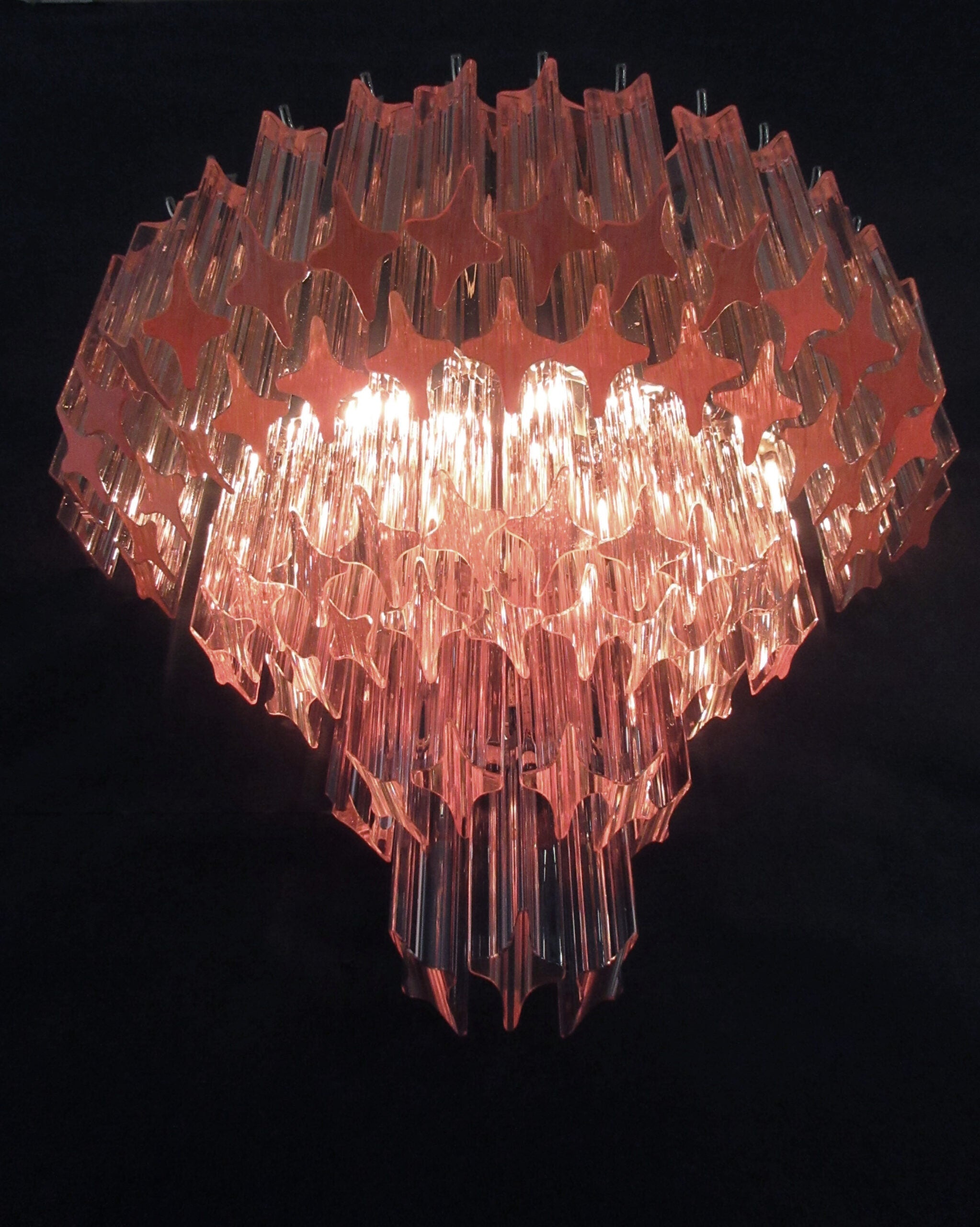 Murano Wall Lamp | 63 Pink Prism Glass | Set of 2